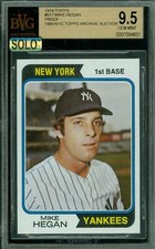 1974 TOPPS LOA # 517 MIKE HEGAN PROOF BGS 9.5 MAC SOLO FINEST GRADE $500 CARD *
