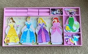 disney princess deluxe wooden magnetic dress up