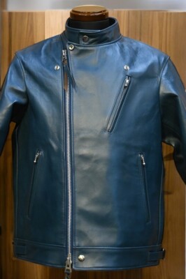 IRON HEART レーシングジャケット　美品 IRON HEART IHJ-128 Motorcycle Jacket leather Riders Blue Black