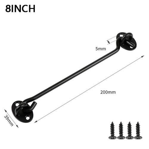 Cabin Hook And Eye Latch Lock Shed Gate Door Stainless Steel Catch Silent Holder - Picture 30 of 36