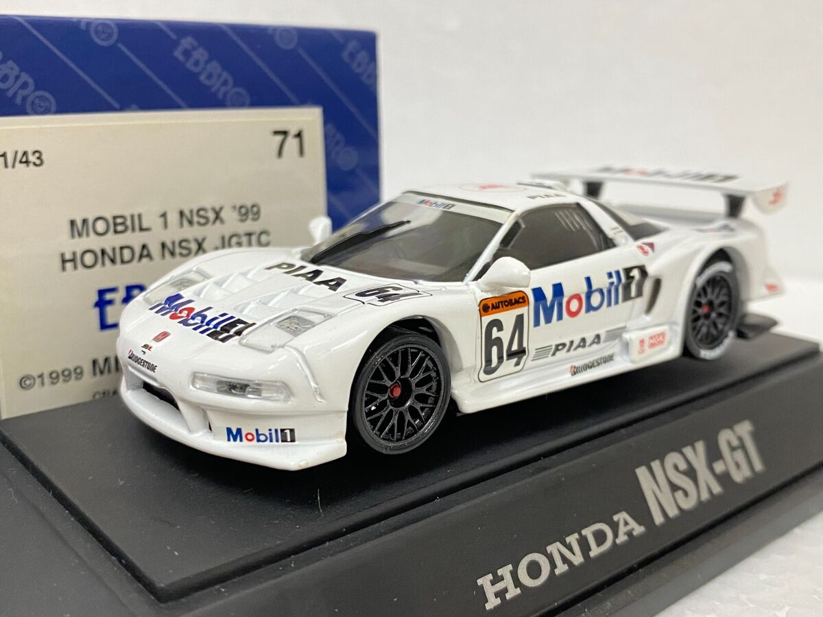 1:43 EBBRO 43071 HONDA NSX JGTC 1999 #64 MOBIL 1 ONE scale diecast model car