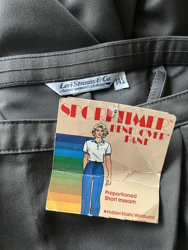 VTG New Levi’s Sport Timer Bend Over Women’s Pants Gray 26 X 30 High Rise NOS - Picture 5 of 5