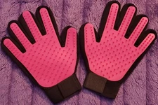 Pet Hair Remover Glove Brush Dog Cat Grooming Massage Soft Bath Shedding Glove