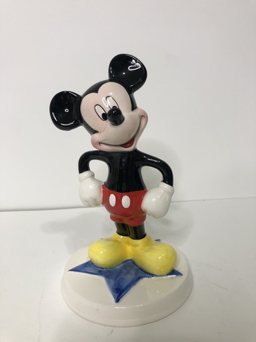 Vintage Schmid Disney Mickey Mouse on Star Figurine 7" - Picture 2 of 7