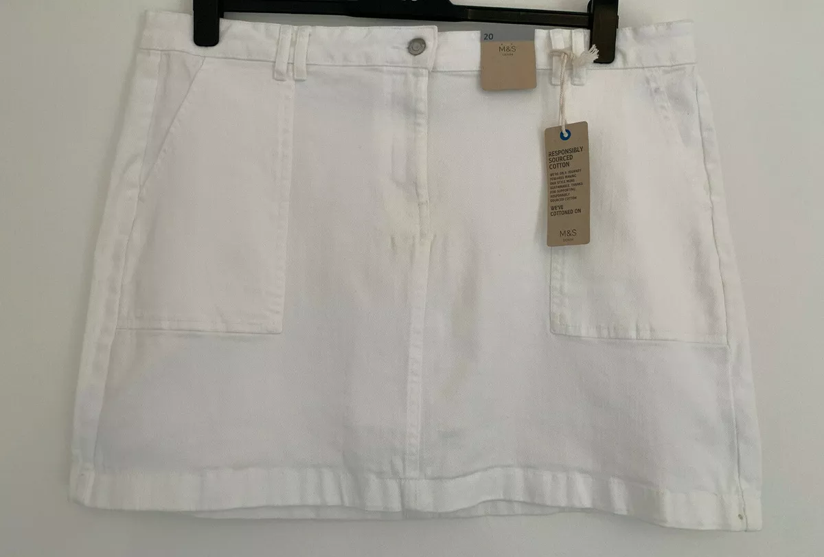 White denim skirt ebay clearance uk