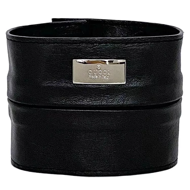 GUCCI Accessoires Support Bracelet Pochette Cuir Noir OCCASION avec boite