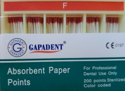 Points En Papier Absorbant Medium (M) - Boîte De 200, Accessoire Dentaire Gapadent