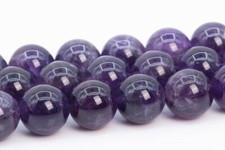 8MM Natural Deep Purple Amethyst Beads Grade A Round Gemstone Loose Beads