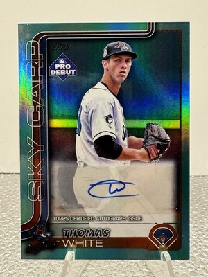 2025 Topps Pro Debut - Thomas White #PD-11 Aqua Foil Autographs /75