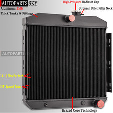 Cu5056 3 Row Aluminum Radiator For 1955-1957 Chevrolet Belair Del Ray Nomad L6 Cu5056 3 Row Aluminum Radiator For 1955-1957 Chevrolet Belair Del Ray Nomad L6