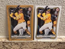 2026 Bowman - Jacob Wilson #96 Gold Border Parallel 09/50 Athletics. 