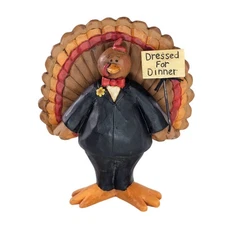 Blossom Bucket Suzi Skoglund Turkey In A Tux Dressed For Dinner Figurine
