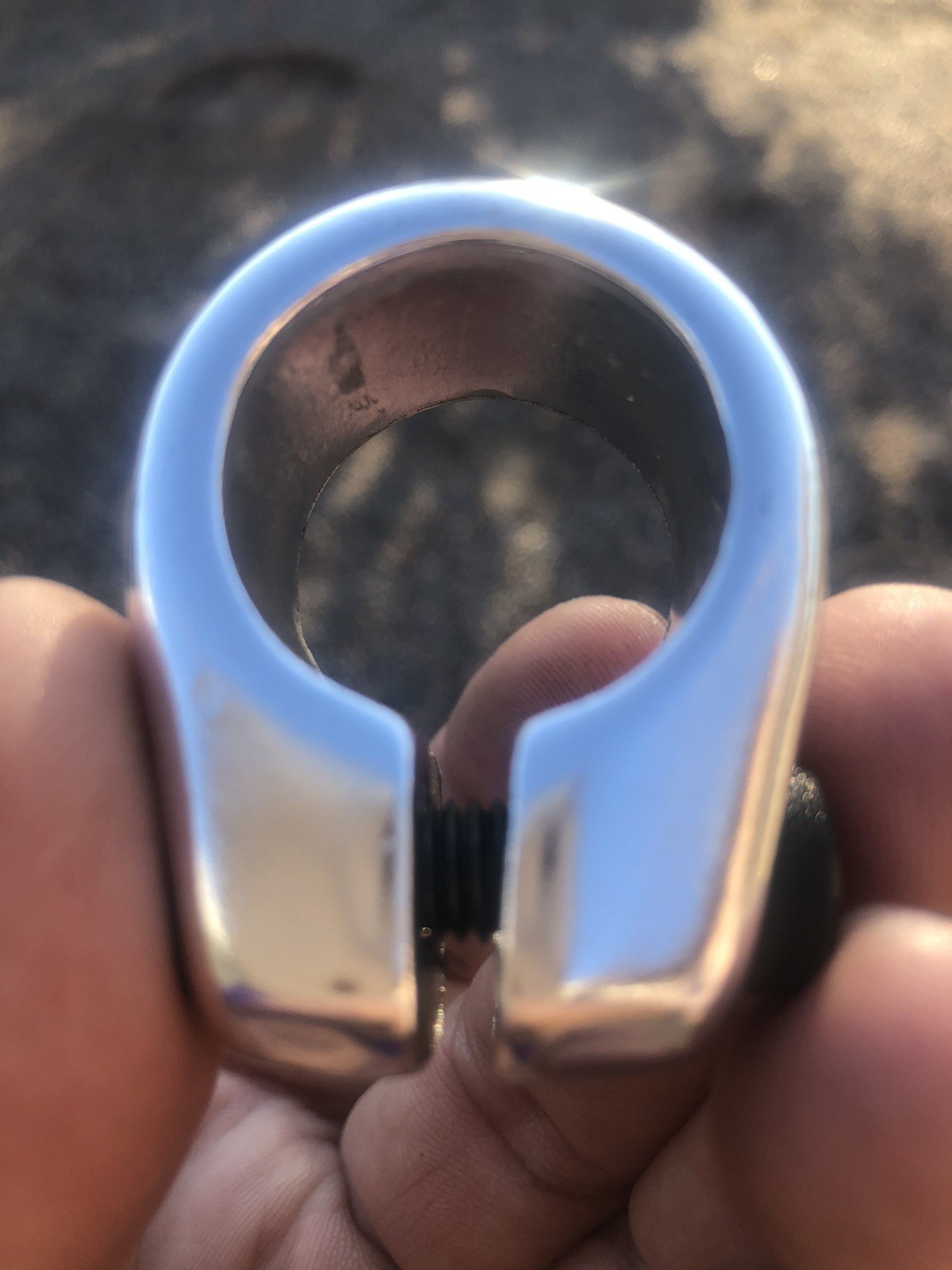 VINTAGE 90’s Old School BMX GT Dyno SEAT CLAMP 25.4MM Silver Race Freestyle