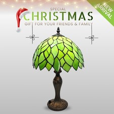Luxury Tiffany Style 10" Table Lamp Stained Glass –Handcrafted Shade uk