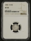 1850 NGC XF-45 Liberty Seated Half Dime