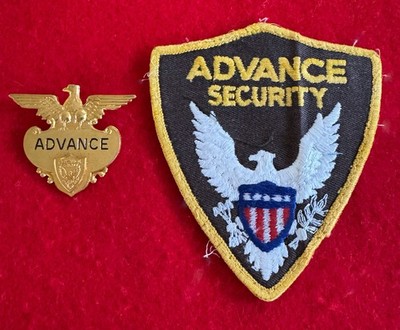 Vintage Advance Security Badge and Patch