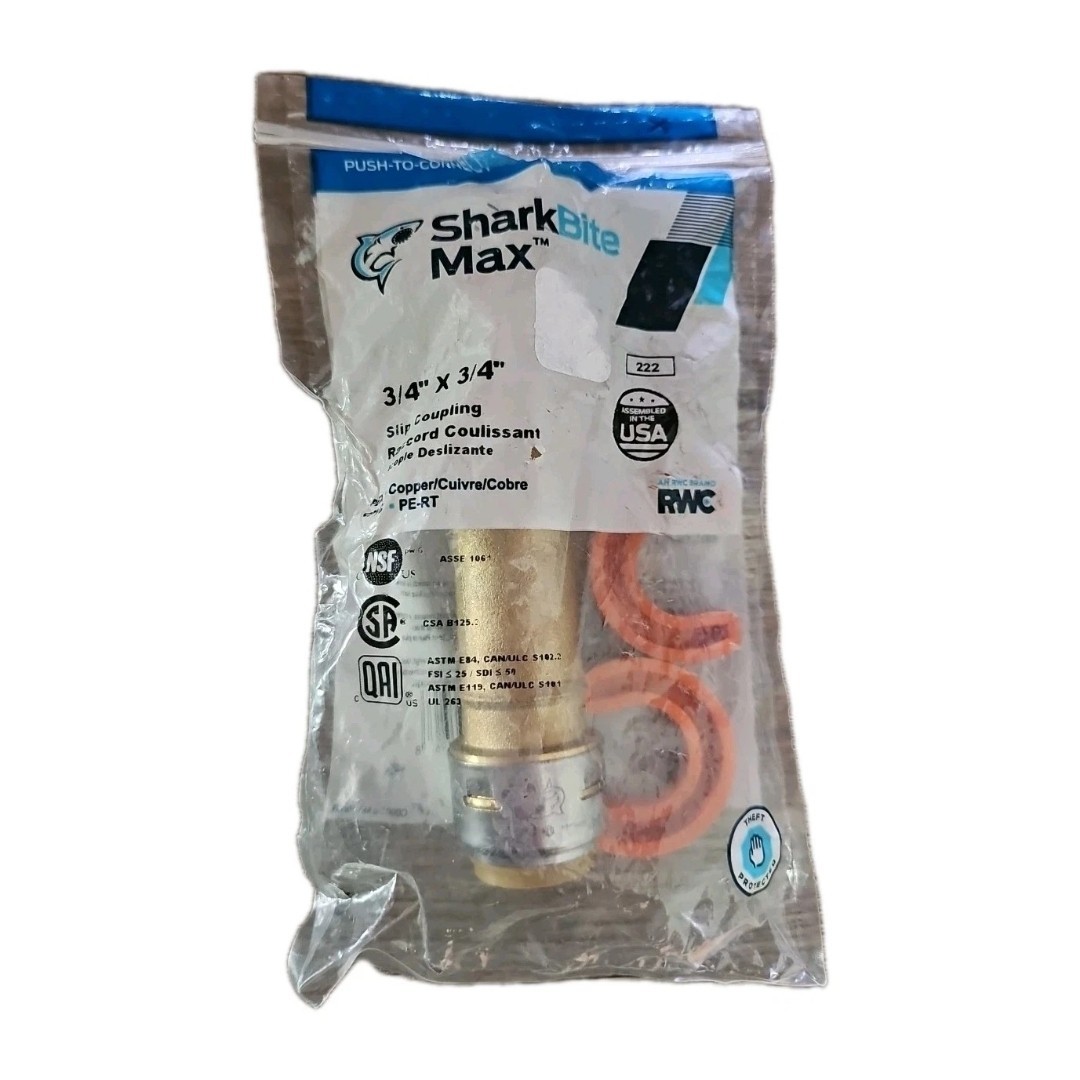 SharkBite 3/4 In. Push-to-Connect Brass Repair Coupling - Size: Model UR3016A