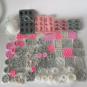 Lot of 72 Silicone Molds for Resin, Clay or Fondant