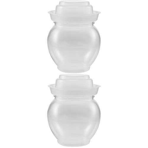 2 Pieces Kimchi Jar Storage Pickling Container Covered Fermenting