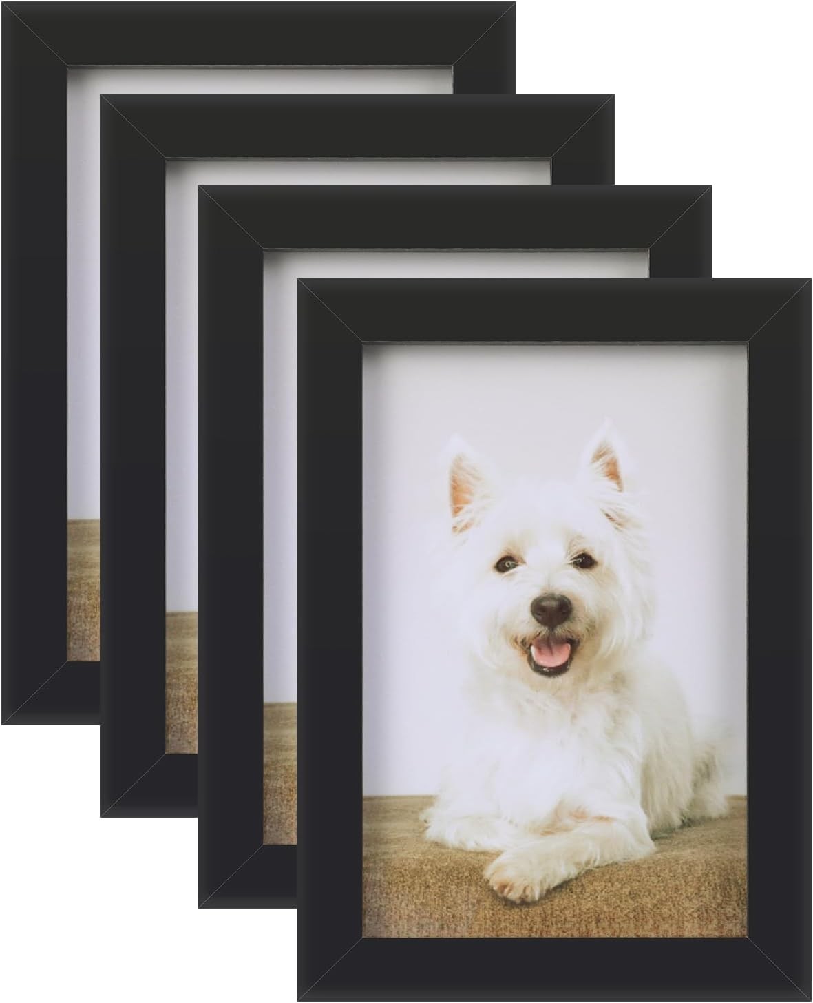 4 Pack Picture Frame, 6x4 Photo Frames Tabletop and Wall Mounting Picture Frame