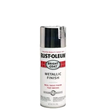 Chrome , Rust-Oleum Stops Rust Bright Coat Metallic Spray Paint, 11 oz NEW