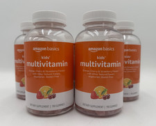 Amazon Basics Kids' Multivitamin, Cherry/Strawberry/Orange, 760 Gummies EXP 7/27