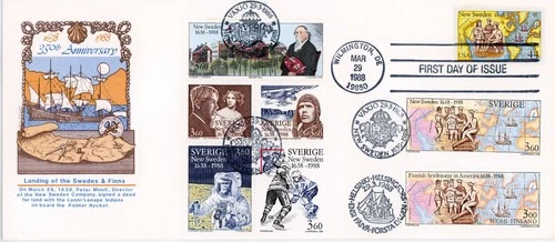 1988 Sc # C117 New Sweden Joint FDC with Sweden and Finland