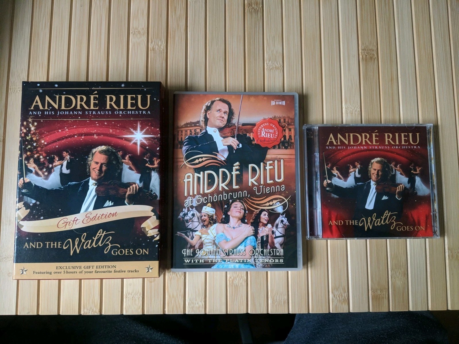 André Rieu And the Waltz Goes On (CD DVD) & Live At Schonbrunn DVD Gift Edition