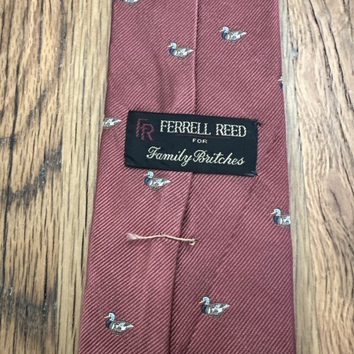 Ferrell Reed for Family Britches hand made neck tie silk mallard duck - Picture 6 of 6