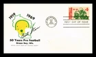 DR JIM STAMPS US COVER FOOTBALL CENTENNIAL FDC GREEN BAY PRO FOOTBALL 50 YEARS