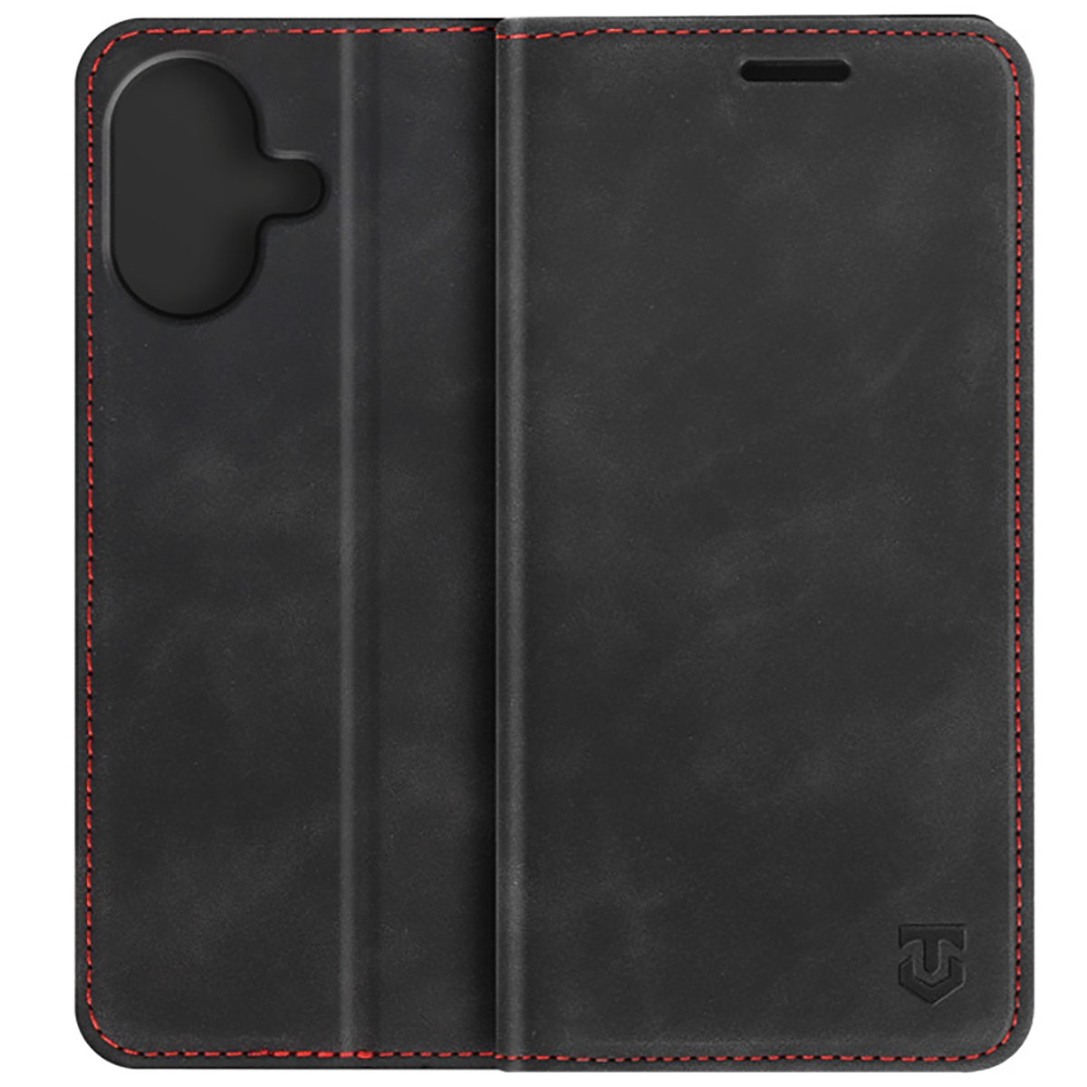 Étui pliable iPhone 17 Tactical Xproof noir en cuir synthétique avec support