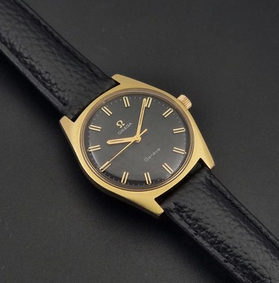 Vintage Omega Geneve 135.041 watch cal.601 Gold Plate 1969 Service Warranty