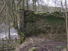 Photo A1 Garden wall Bashall Eaves A stone clad, brick wall topped with  c2014