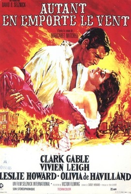 Autant en Emporte le Vent French Gone with the WInd Movie Poster 1989 Postcard
