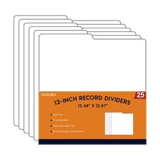Vinyl Record Divider - 25 Pack 12 Inch LP Dividers for Record Storage