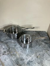 Chantal Induction 21 Steel 3.5 QT And 2 QT Saucepan W/Lid Very Lightly Used