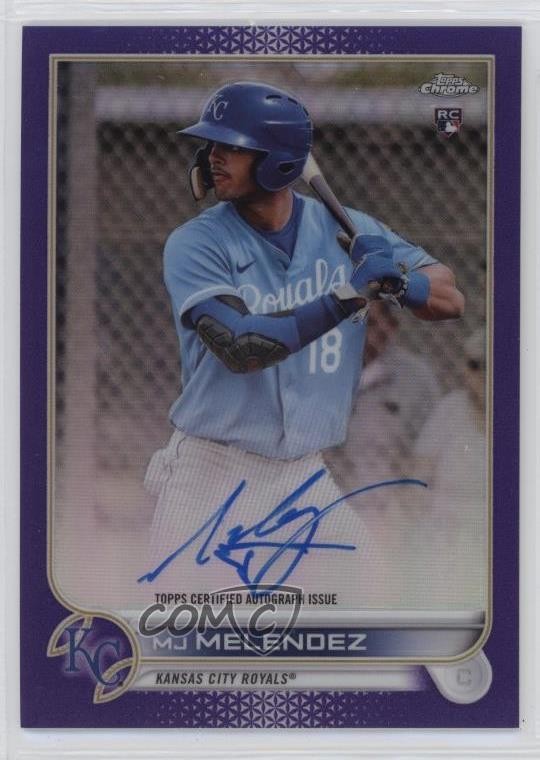 2022 Topps Chrome Rookie Purple Refractor /250 MJ Melendez #RA-MJM Auto RC uk2
