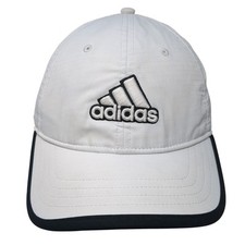 Adidas Strapback Baseball Cap White One Size Adjustable Embroidered Vented Holes
