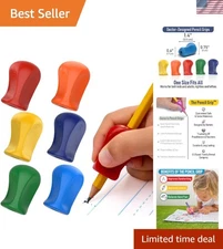 6-Pack  Ergonomic Pencil Grippers for Comfortable Writing - Multicolor