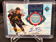 2023-24 Ultimate Collection Rookie Emblems Auto Connor Zary RC #5/10 Rare Flames