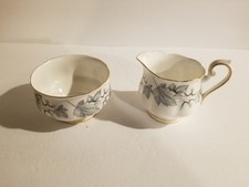 Royal Albert - Silver Maple - Creamer &  Sugar Bowl - Bone China England