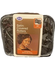 NEW/SEALED 37 Pcs. Goody Satin Covered Rollers, Bonus Hair Wrap, Zippered Case