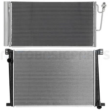 Aluminum Radiator & AC Condenser Cooling Kit For 2007-2009 2010 Mini Cooper 1.6L