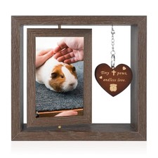 Guinea Pig Memorial Gifts for Loss of Small Animal, Rotating Wooden Pet Memor...