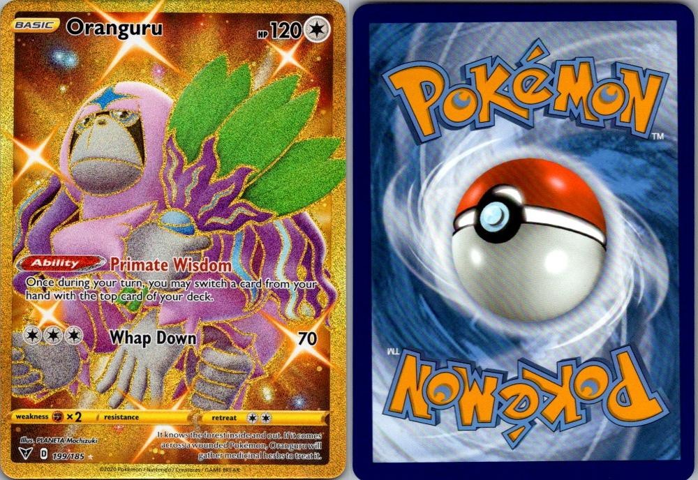 Oranguru 199/185 Secret Rare Vivid Voltage Pokemon Near Mint