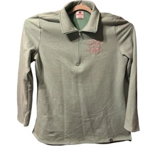 Marley Lilly Quarter Zip Pullover Sweatshirt Mint Green Monogrammed Large 42x30