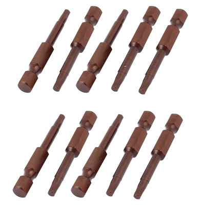 1/4'' Hex Shank 3mm Hexagon Tip Magnetic screwdriver Bits 50mm Length 10pcs