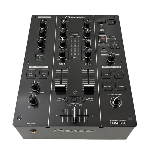 Pioneer DJM-350 2-Channel DJ Mixer Black USB Recording Built-in Effects Tested
