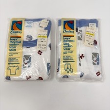 Vintage Carter's Boys Thermal Underwear Set Size 7 Deadstock Sealed USA Sports