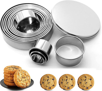 cookie cutter。11 Stück runder Keksausstechring Set, Edelstahl runder Keksausstec